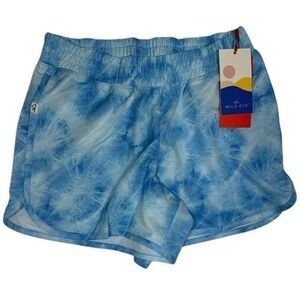 Wild Rye Alturas Apres Shorts Women 2 Blue Tie Dye BTM-APS-TID-2 NWT